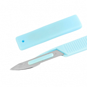 Скальпель хирургический одноразовый с пластмассовой ручкой Тип 2 с лезвием №18, 20 шт.