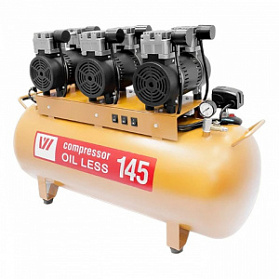 W-610 - безмасляный компрессор для 4-х стоматологических установок с ресивером 145 л (390 л/мин)