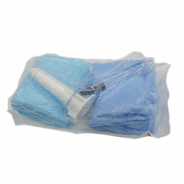 Набор проктологический одноразовый стерильный "ЕваПро" (аноскоп с П-образным вырезом d 22, салфетка, перчатки, брюки(шорты))