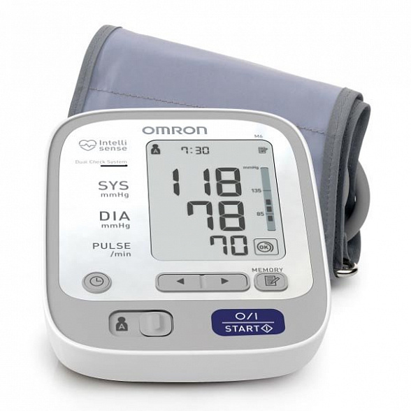 Автоматический тонометр OMRON M6 Адаптер+Универсальная манжета
