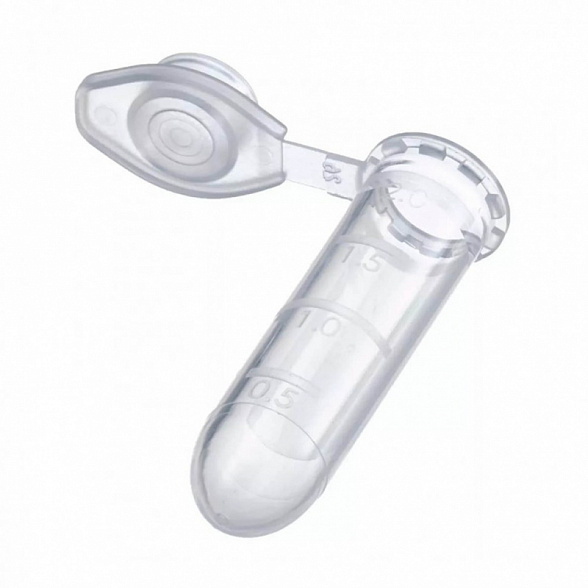 Микропробирка цилиндрическая 2 мл, ПП, градуированная, защелкивающиеся крышка (500 шт/уп)