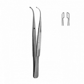 Пинцет глазной микрохирургический с ложкообразными губками ПС 100х1,0