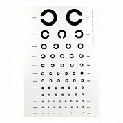Таблица для определения остроты зрения Кольца Ландольта