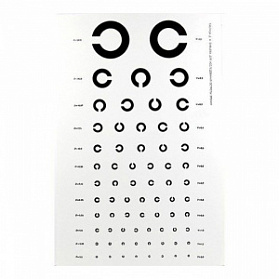 Таблица для определения остроты зрения Кольца Ландольта