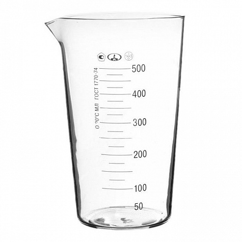 Мензурка 500 мл, 12 шт/уп