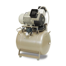 EKOM DK50 2V/50 S - безмасляный компрессор для 2-x стоматологических установок