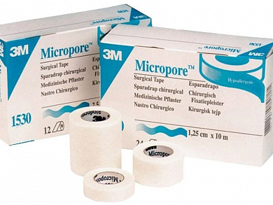 MICROPORE Гипоаллергенный пластырь бежевый, 2,5 см х 9,1 м, 12 рул/кор, 3M