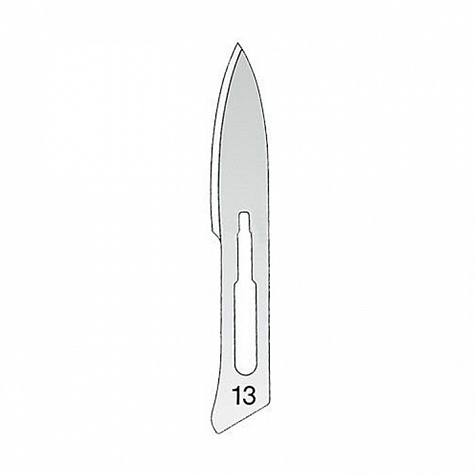 Лезвие для скальпеля, стерильное, № 13 (100 шт) KLS Martin