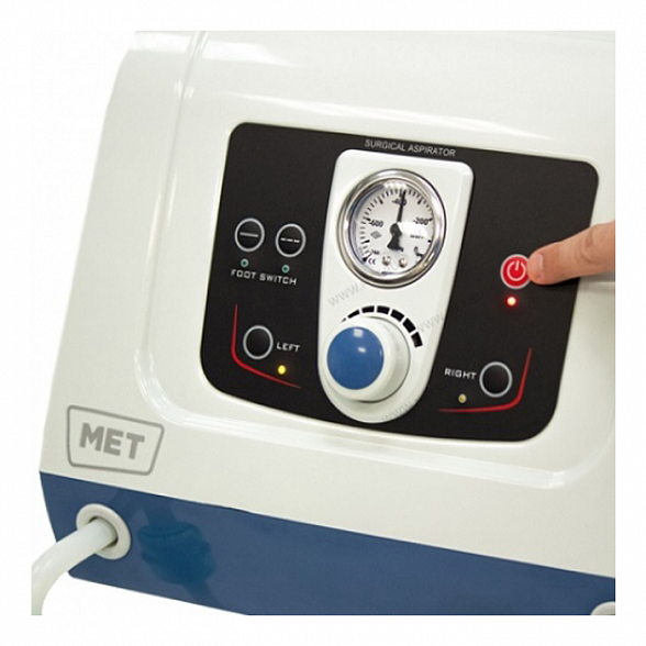 Хирургический аспиратор (отсасыватель) стационарного типа с педалью и двумя емкостями OX-290