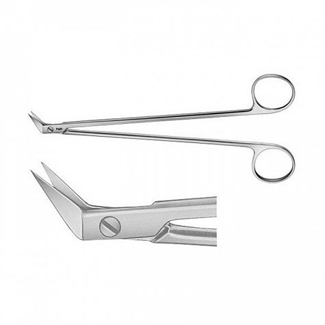 Ножницы сосудистые горизонтально-изогнутые под углом 60 гр.