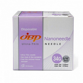 JBP34 Иглы иньекционная Nanoneedle 34G 0,2 х 8 мм №1