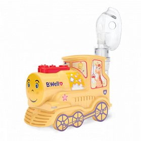 Ингалятор компрессор. PRO-115 "ПАРОВОЗИК" (3 маски, мундштук, насадка для носа, сумка, пониженный уровень шума)