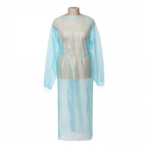 Халат одноразовый хирургический нестерильный, рукав на манжете