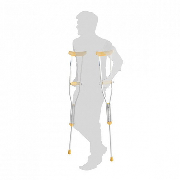 10021/U Костыли подмышечные, малые с УПС (рост 140-160 см)