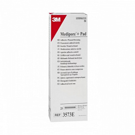 Повязка стерильная Medipore + Pad 3573E 10 см х 35 см 25 шт., 3M