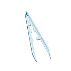 Пинцет одноразовый стерильный остроконечный, 125 мм