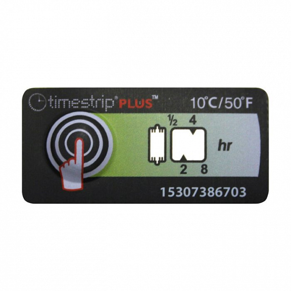 Термохимический индикатор Таймстрип Плюс (8 часов / -20°C, 8°C, 10°C, 38°C)