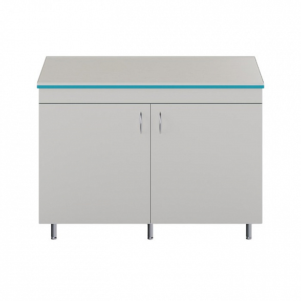 Закрытый стол для работы стоя со столешницей из монолитной керамики СЛЗ НВК 1200 МОН