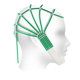 Шлем для крепления электродов ЭЭГ (взрослый), зеленый, размер 48–54