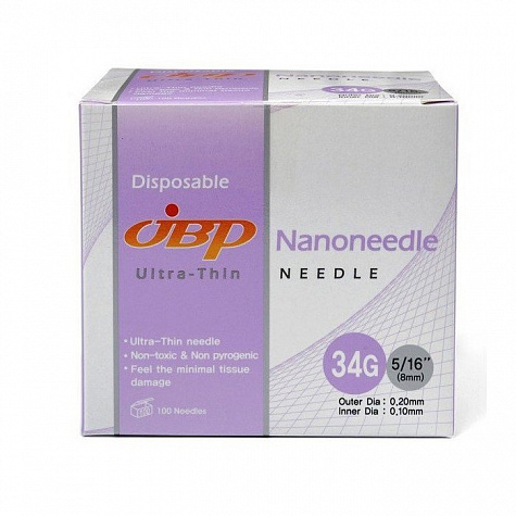 JBP34 Иглы иньекционная Nanoneedle 34G 0,2 х 8 мм №1