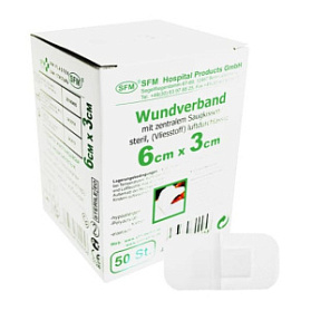 Лейкопластырь SFM повязка 6,0 см х 3,0 см №1, 25 шт/уп