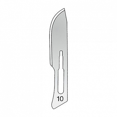 Лезвие для скальпеля, стерильное, № 10 (100 шт.) KLS Martin