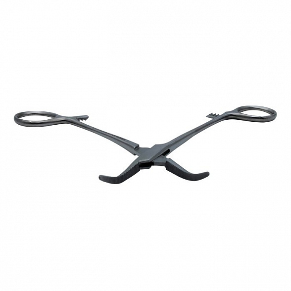 Зажим кровоостанавливающий Москит изогнутый по плоскости 152мм