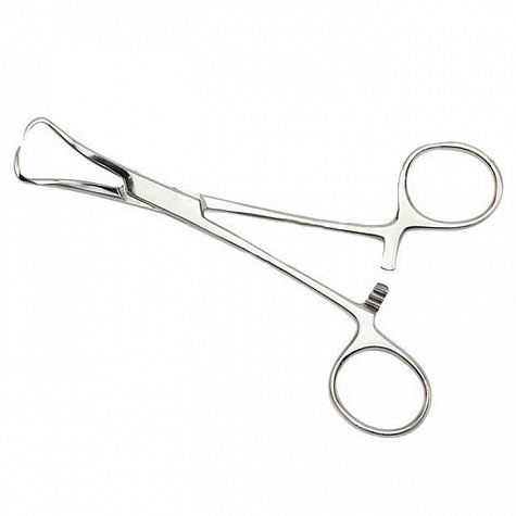 Зажим с кремальерой для операционного белья, 130 мм ПТО Медтехника