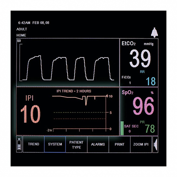 Монитор дыхательных функций (капнограф-пульсоксиметр) Capnostream с встроенным принтером