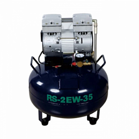 RS-2 EW-35 - безмасляный компрессор для одной стоматологической установки, без осушителя, с ресивером 35 л, 100 л/мин
