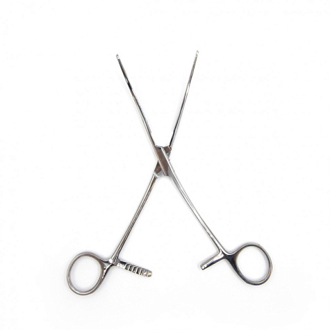 Зажим кишечный эластичный для детей, изогнутый, 175 мм. Surgiwell