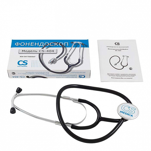 Фонендоскоп CS-404 черный, CS Medica