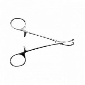 Диссектор с прям. ручк. с кремальерой (д/новор. и детей р/в), 125 мм