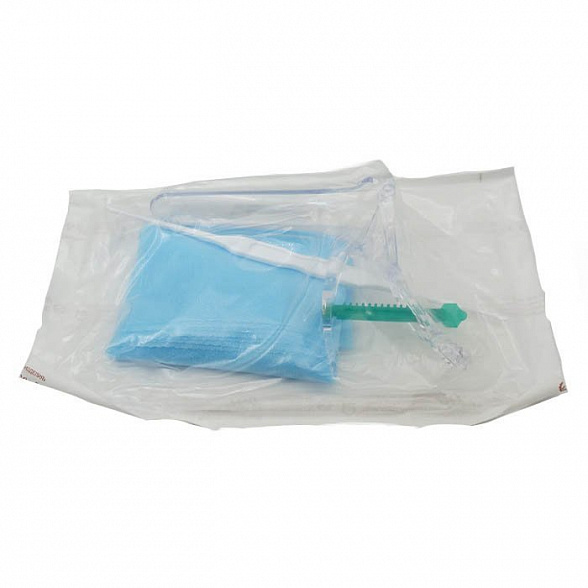 Набор гинекологический смотровой одноразовый стерильный «Ева» (Зеркало гинекологическое по Куско №3 с центральным поворотным фиксатором, цитощетка, салфетка Б-16, перчатки латексные М), 2 компл