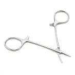 Зажим к/о глазной, прямой с зубом, 84 мм