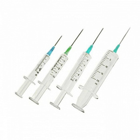 Шприц однократного применения стерильный двухдетальный с импортной иглой 21Gх1 1/2" (0,8х40) Стерин (20 мл)