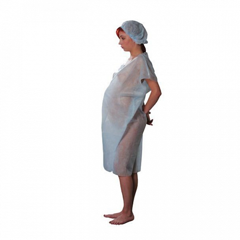 Рубашка для роженицы, 110 см,нестерильна (пл 25 г/м2)