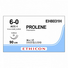 Шовный материал ПРОЛЕН 6/0, 90 см, синий CC Multi Визи Блэк 13 мм х 2 Ethicon