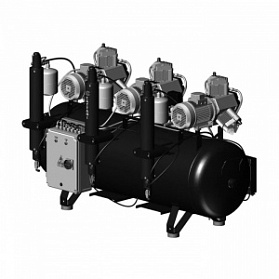 Cattani 300-714 - безмасляный стоматологический компрессор для 12-ти стоматологических установок