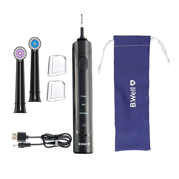 Электрическая зубная щетка, PRO-800, с аккумулятором, черная