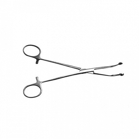 Щипцы д/захвата и удерживания миндалин, изогнутые, 179 мм