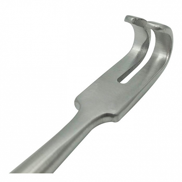 Крючок хирургический тупой двухзубый длиной 200 мм