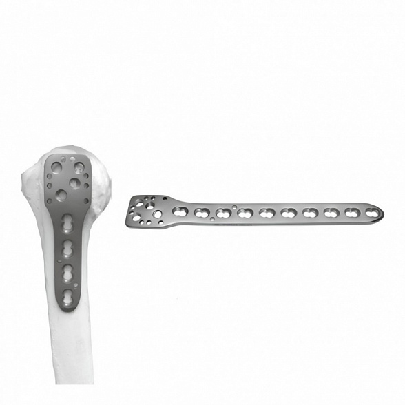 Пластина Т-образная для шейки плеча с угловой стабильностью 97 мм (под винт Ø3,5)