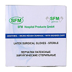 Перчатки хирургические СТЕРИЛЬНЫЕ, латексные, опудренные, текстурированные, SFM, размер 7,5
