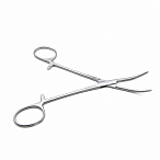 Зажим медицинский DE BAKEY-RANKIN, кровоостанавливающий с атравматической нарезкой изогнутый, 160 мм (З-11-2р), МИЗТ