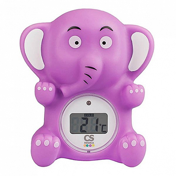 Термометр для измерения температуры воды и воздуха KIDS CS-81е CS Меdica, для купания малыша, безопасное измерение, индикация низкой и высокой температуры