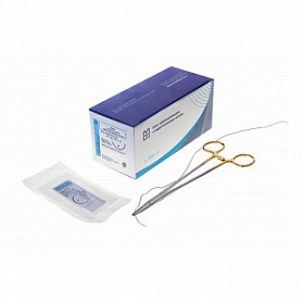 Материалы хирургические нерассасывающиеся шовные стерильные, ШЕЛК MР 6 (USP 3-4), 75 см плетеный черный нерассасывающийся с покрытием воск, 20 шт./уп.