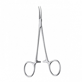 Зажим кровоостанавливающий по JACOBSON, изогнутый, длина 125 мм, Aesculap (Эскулап), Германия