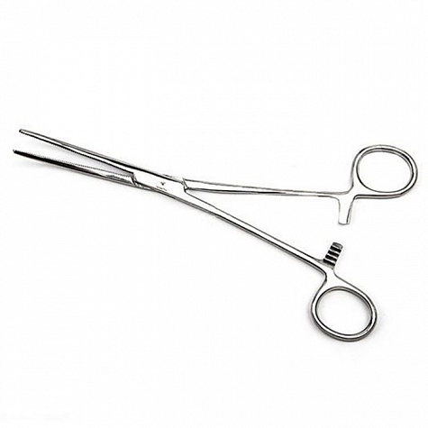 Зажим кровоостанавливающий зубчатый изогнутый №2 ПТО Медтехника