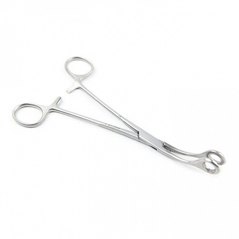 Щипцы геморроидальные окончатые изогнутые 215 мм